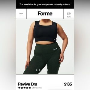 Forme Revive Bra - XL in Obsidian